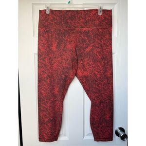 lululemon athletica Red Patterned Leggings